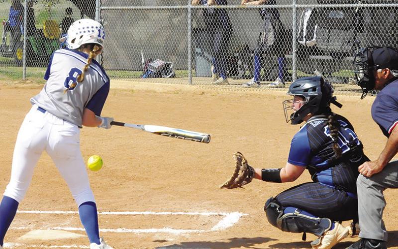 SNOOK’S KYLIE PRICE takes a ball during the Lady Jays’ win over Mumford last Monday in Snook. -- Tribune photo by Denise Squier