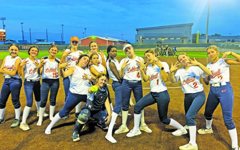PLAYERS ON CALDWELL JUNIOR HIGH White celebrate after earning their first home win of the season last week over Lexington.