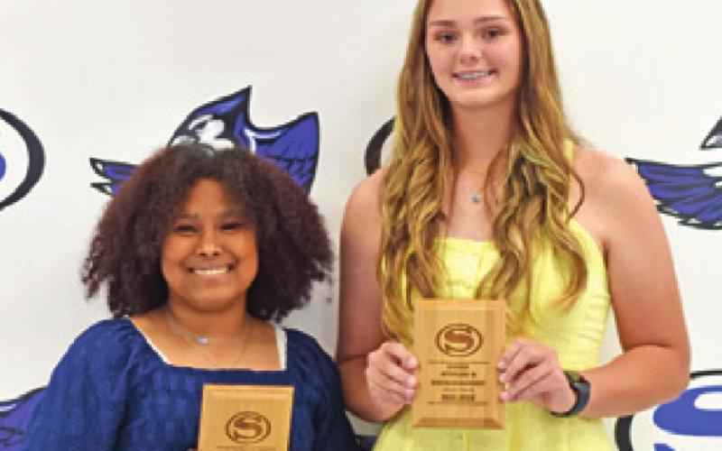SNOOK HIGH SCHOOL Cheer Awards went to Ayana Ramirez and Alexis Macik.