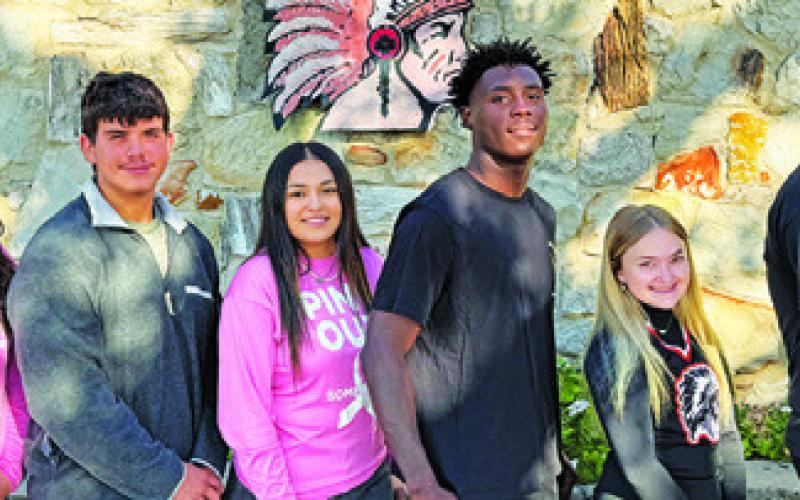 SOMERVILLE HIGH SCHOOL RECENTLY announced its homecoming king and queen hopefuls. Pictured, from left, are Aubrey Kovasovic, Peter Salazar, Vivianna Munoz, Keith Crawford, Savannah Eschete and Canyon Surovik.