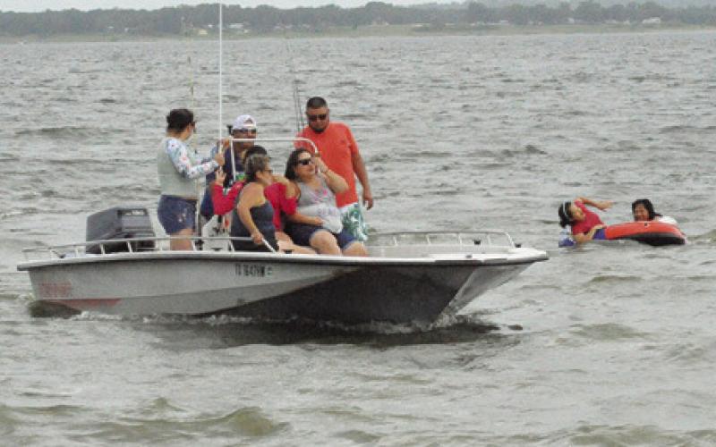 BOATERS AND TUBERS were out on Lake Somerville during the Fourth of July Celebration at Welch Park. Tribune photo by Denise Squier