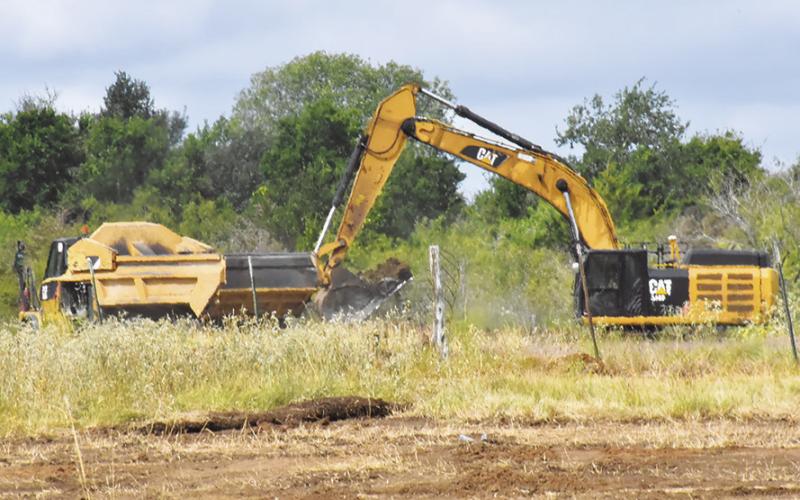 DIRT WORK BEGINS at Whitetail Run Subdivision off Main Street in Caldwell. Tribune photo by Roy Sanders