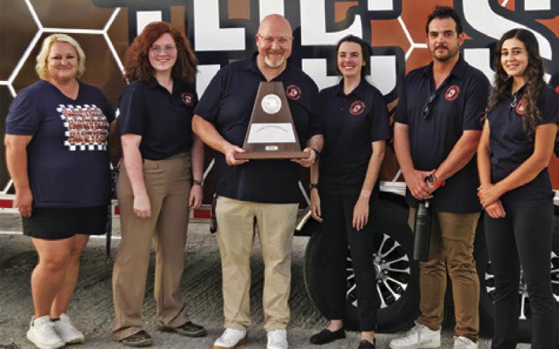 FOR THE FIRST TIME since 2012, the Caldwell High School Band earned a Division 1 rating at UIL Marching Contest at Giddings on Saturday and will move on to the Area competition.
