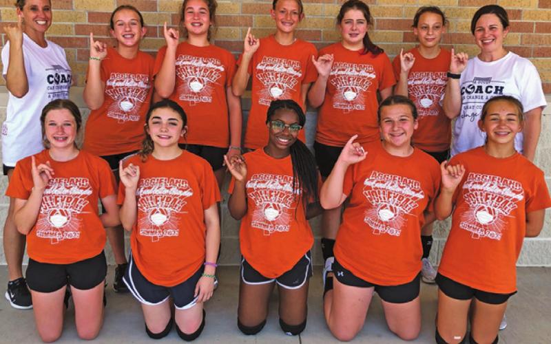 THE CALDWELL JUNIOR HIGH SCHOOL summer league volleyball team