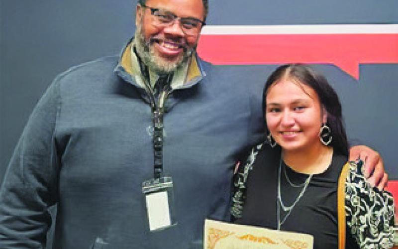 SOMERVILLE EIGHTH-GRADER: Faith Fernandez Not pictured are Somerville Secondary Teacher, Spencer Starrett, SOMERVILLE 12TH-GRADER: Vivianna Munoz and Paraprofessional, Lynda Lauderdale.