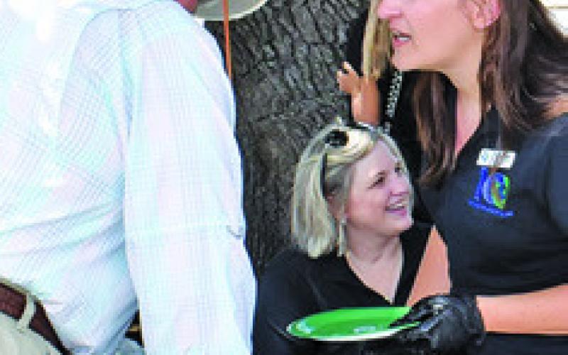 VISITORS ENJOY a fun day at the Citizens State Bank 100th anniversary celebration.