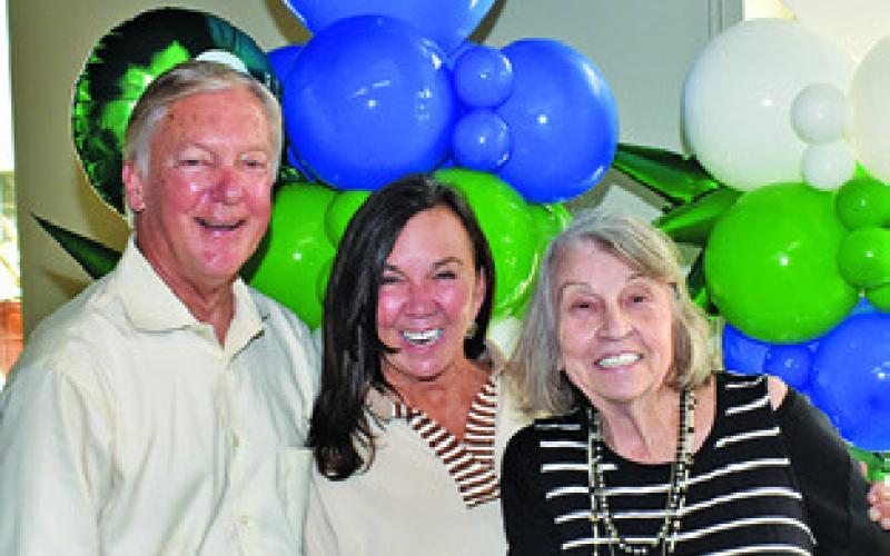 BEN FLENCHER greets visitors on Friday, June 6, during Citizens State Bank’s 100th birthday celebration. The block party drew a large crowd of area residents and customers.