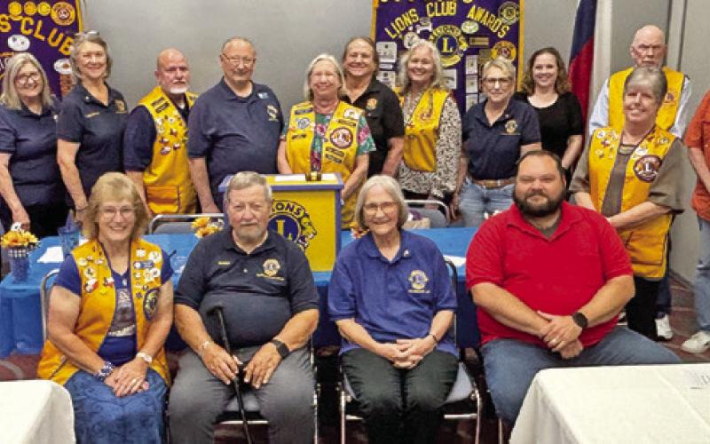 THE CALDWELL BURLESON COUNTY Lions Club recently held its Club Officers’ Installation Luncheon. Photo courtesy of Lion Dick Weatherly