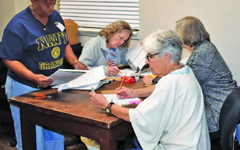 BURLESON COUNTY TABULATORS for Tuesday’s March primary elections are pictured.