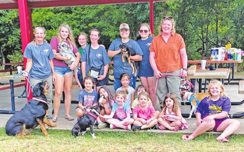 HAVEN ANIMAL RESCUE OF TEXAS (HART) spoke to the local Girl Scout Troops on Monday at Davidson Creek Park in Caldwell about what the rescue does for animals in our community and how residents could help. For a service project, the Girl Scouts made dog toys from empty plastic water bottles and tube socks and donated them to the rescue.
