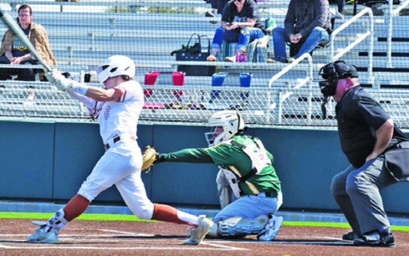 HAYS BEAVERS OF Caldwell bats against Lexington in the Hornets’ 8-4 loss on Friday in Caldwell. -- Tribune photo by Roy Sanders