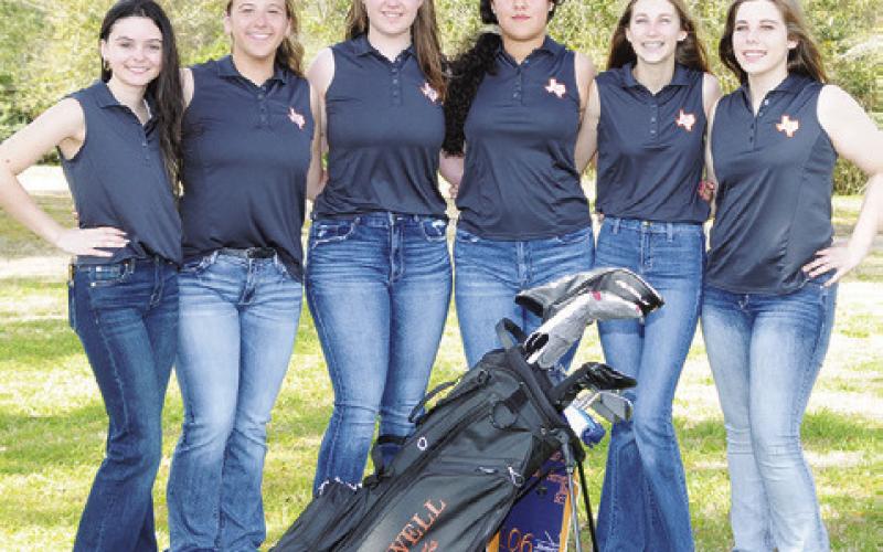 THE 2023 CALDWELL HIGH SCHOOL LADY Hornet golf team is, from left, Kate Hill, Tanzley Johnson, Alison Krueger, Caroline Segovia, Madilyn Schneider and Sarah Bonoil. -- Photo courtesy of Dianne Pursch Photography