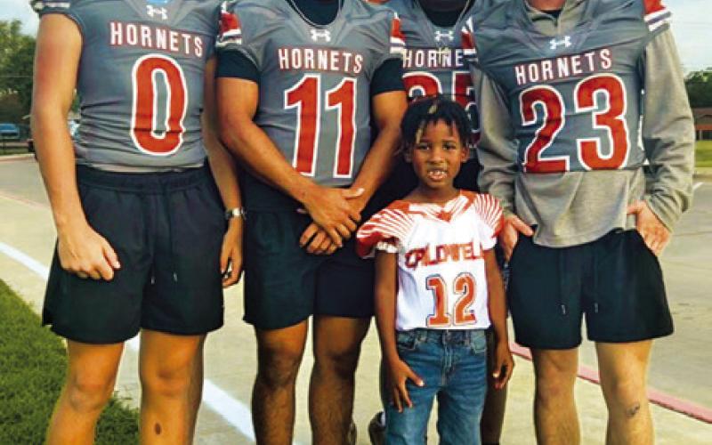 CALDWELL HIGH SCHOOL football players welcomed the district’s “Little Hornets” to the elementary campus on Friday.
