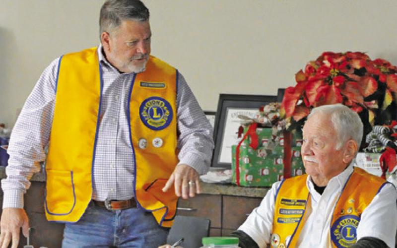 THE NEWEST LIONS CLUB in Burleson County, the Lake Somerville Lions Club, held training for new members last Friday.