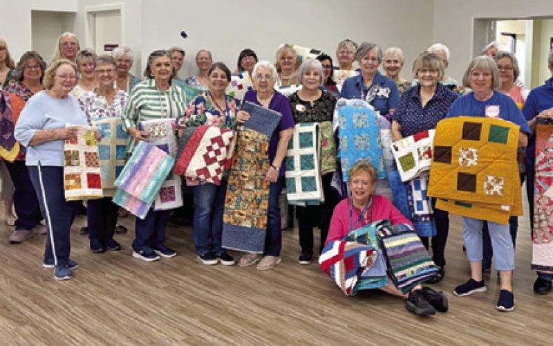 THE CREATIVE MEMORIES QUILT Guild donated 83 quilts to Hospice Brazos Valley on Wednesday April 23. Photo courtesy of the Creative Memories Quilt Guild