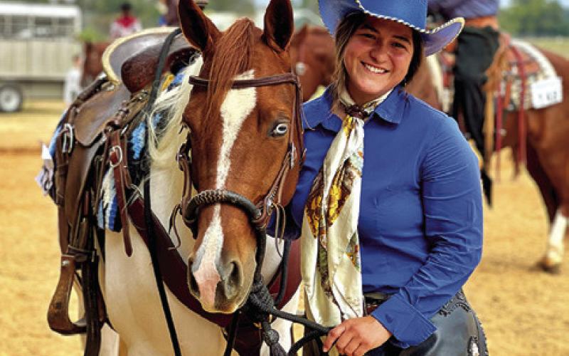 SABINE LAZO AND ALOTA LADY, owned by Alisa McIlrath, earned two top ten overall placings in the junior horse division. Tribune photo by Sabine Lazo