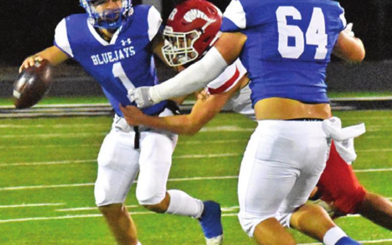 SNOOK’S GARRETT LERO breaks away from a defender.