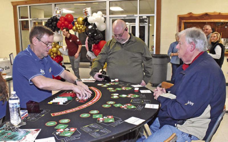 PARTICIPANTS ENJOY Rotary Club Casino Night on Saturday, Jan. 17, at the Burleson County Expo Center.