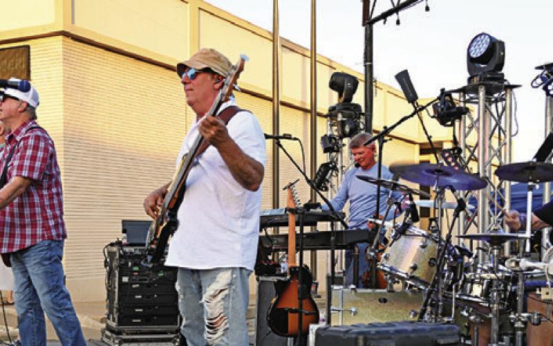 TEXAS UNLIMITED BAND, or lovingly called “TUB,” brought the summer vibe to Main Street Caldwell’s “Summer Concert Series” last Saturday in downtown Caldwell. Tribune photo by Denise Squier