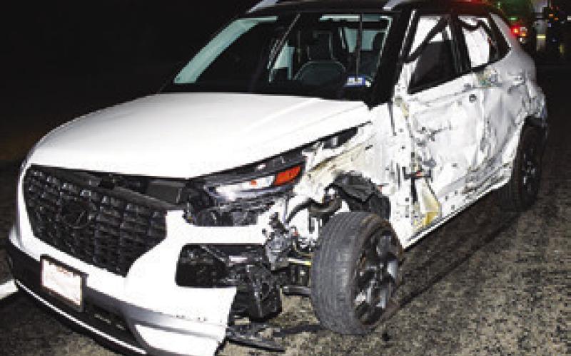 THIS CAR DRIVEN by Melinda Nicole Smith was damaged on Wednesday night, Oct. 23, in an accident on State Highway 36 South.