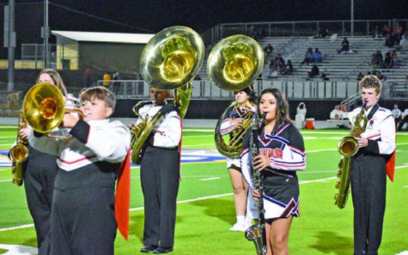 THE SOMERVILLE HIGH School Band performs at halftime of the Somerville-Junction bi-district playoff game on Nov. 14.
