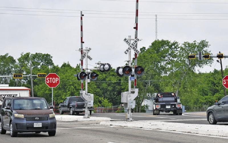 THE F.M. 60 AND State Highway 36 South intersection is pictured after the F.M. 60 widening project was finally completed. Tribune photo by Roy Sanders