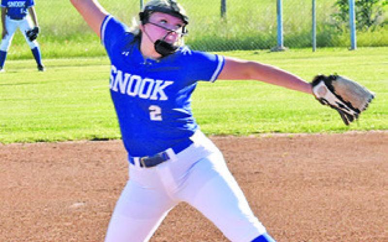 SNOOK PITCHER Aubrey Becker struck out 15 Burton batters last Friday night.