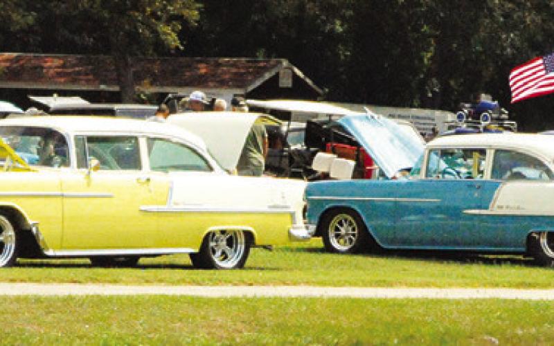 THESE MID-50s MODEL Chevy’s were among the classic cars at the annual car show.
