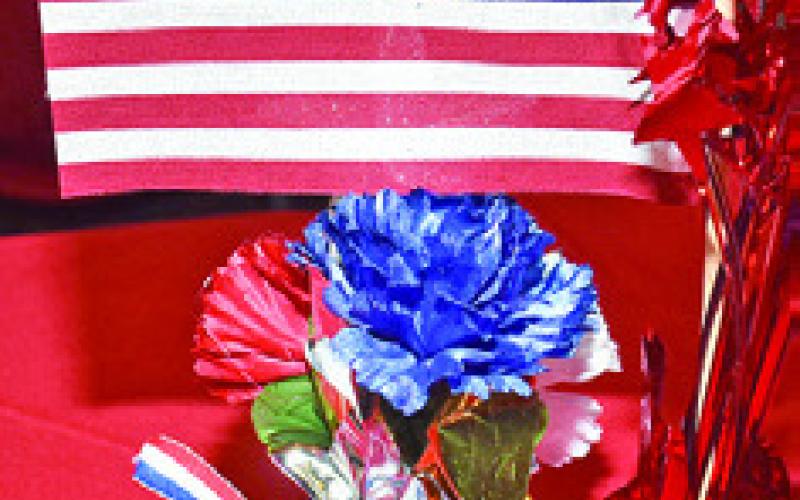 THIS FLAG decoration was part of the Chriesman Community Center’s 250th birthday celebration for America.