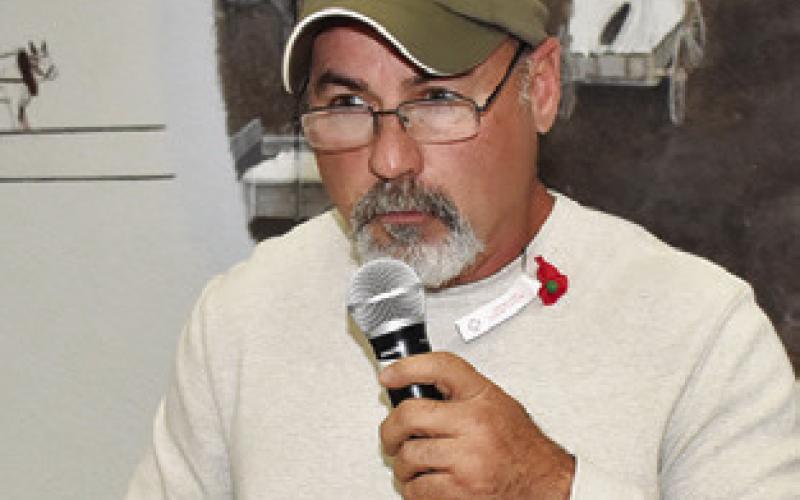WILLIE ELLER was the guest speaker at the Veterans Day ceremony on Tuesday.