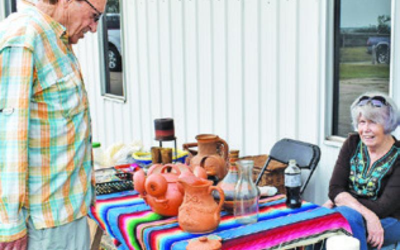COOKIE STORM DISPLAYS these craft items on Saturday, May 4, at the Caldwell VFW Auxiliary craft and yard sale.