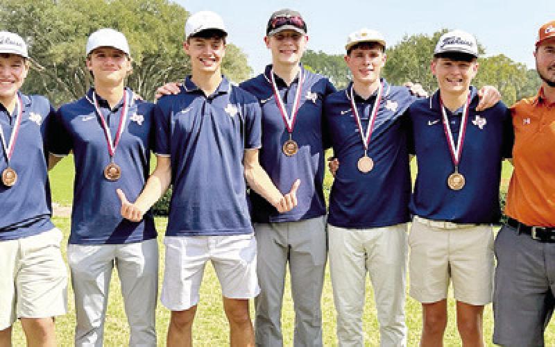 THE CALDWELL BOYS team includes, from left, Kaden Fritsche, Caden Schluens, Grant McManus, Harrison Novak, Nathan Scott, Cobey McCuller and Head Coach Jacob Schaefer.