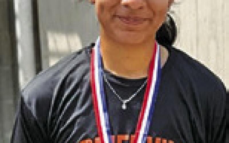 ANETTE REYNA WON the girls singles title at the District 26-2A Tennis Tournament last week and has qualified for the regional tournament in Corpus Christi later this month.