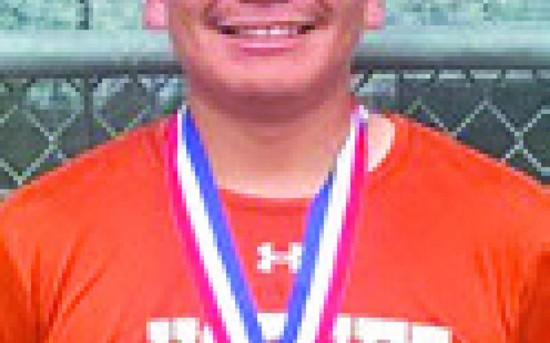 CALDWELL’S FELIPE Gaucin placed second in boys singles title at the District 224A Tennis Tournament last week in Bellville and qualified for the regional tournament.