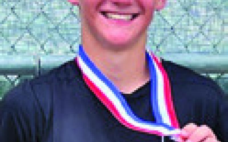 CALDWELL’S LANDON Vykukal won the boys singles title at the District 22-4A Tennis Tournament last week in Bellville and qualified for the Class 4A Region 3 Tournament.