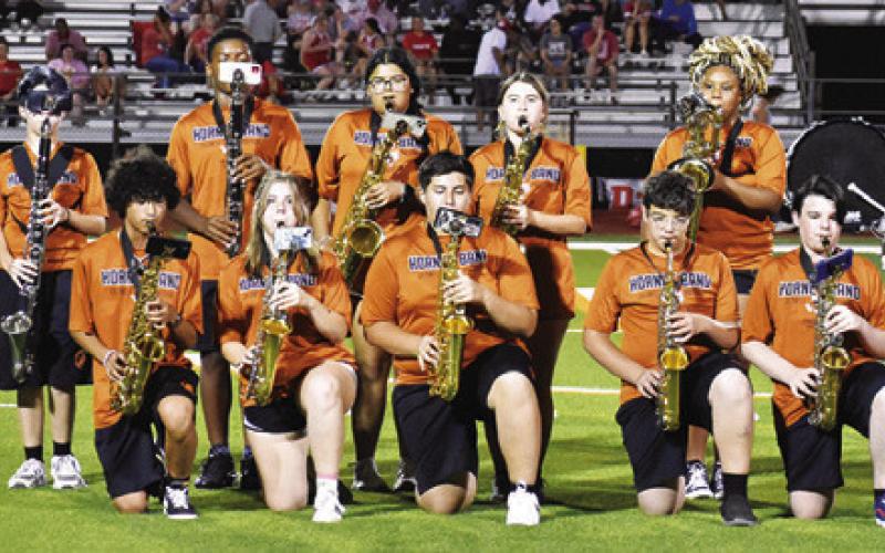 THE CALDWELL HIGH School Band performs at halftime of the Caldwell-Groesbeck football game in Caldwell.