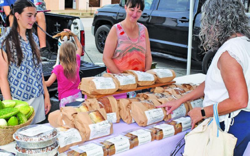 DANNILLE’S BREAD WAS among the vendors participating on Saturday, June 27, at the Burleson County Farmers Market in Caldwell.