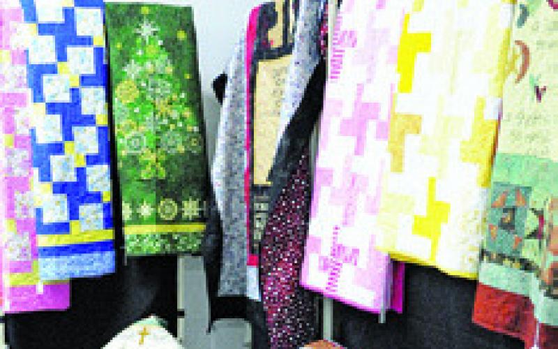 QUILTS WERE ON HAND for sale at the “Spring Fling Crafts and Plant Sale” held by the Lyons Extension Club last Saturday.