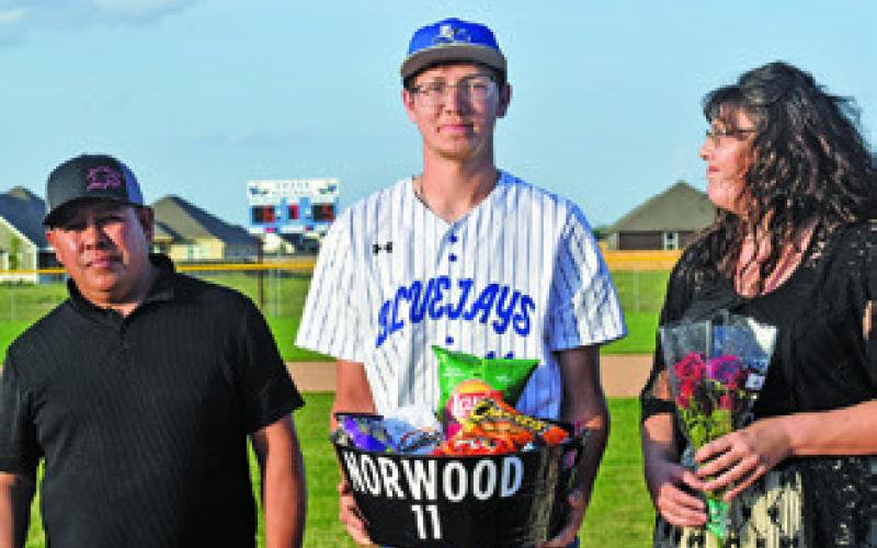 SNOOK SENIOR ALBERTO Norwood was honored at Senior Night during the Snook-Somerville double-header last Tuesday.