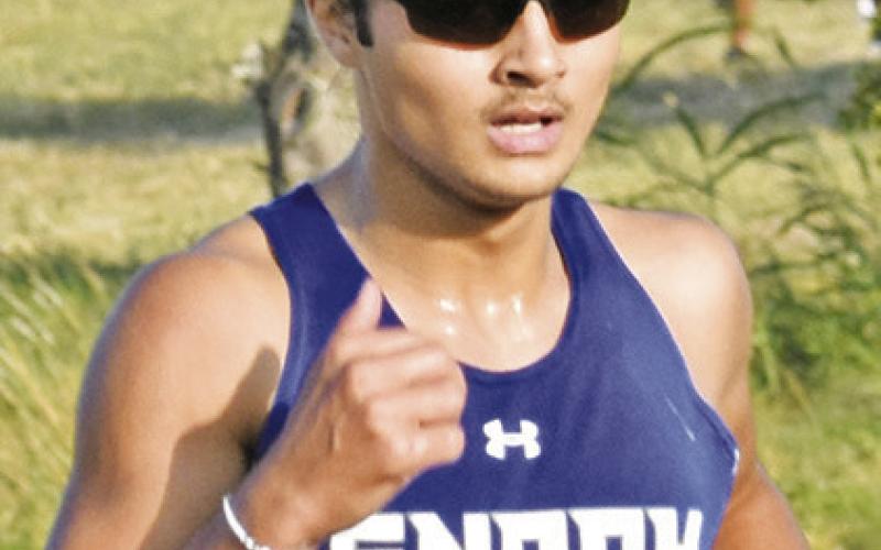 TRISTAN YEN finished sixth in the boys’ varsity race at last week’s District 26-2A Cross Country Meet and qualified for regionals.