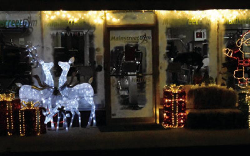 THESE CHRISTMAS LIGHTS are on display in downtown Caldwell. Tribune photo by Roy Sanders