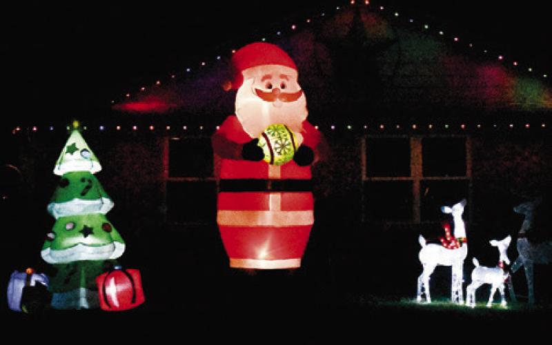 THIS CHRISTMAS DISPLAY was on Lorey Lane in Caldwell. Tribune photo by Roy Sanders