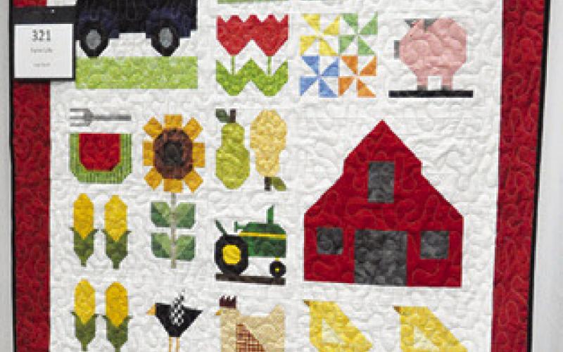 THIS LAP QUILT about farm life was on display at this year’s Creative Memories Quilt Guild Quilt Show at the Caldwell Civic Center. Tribune photo by Denise Squier