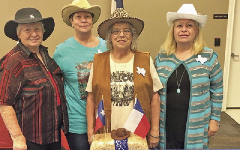 THE LYONS EDUCATION Extension Association recently attended the Spring Conference in Conroe. Pictured are Sharon Stevenson, Brenda Kolojaco, Terri Simmons and Tammy Qualls Tucker. Photo courtesy of the Lyons EEA