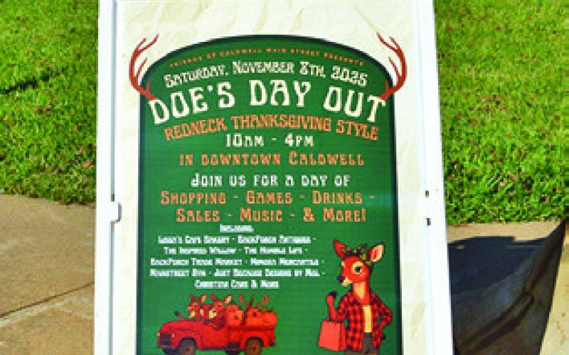 THE UPCOMING DOE’S Day Out, scheduled for Saturday, Nov. 8, will feature shopping, games, drinks, sales, live music and more in downtown Caldwell. Tribune photo by Sabine Lazo