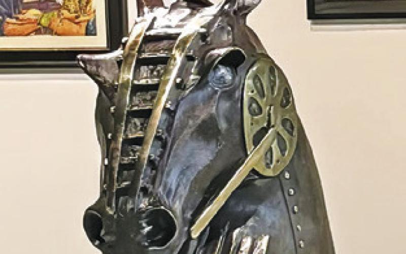 CLOVER COCHRAN’S bronze sculpture Iron Horse 26 is on display at the MSC at Texas A&amp;amp;M University as part of the “Practice What We Teach” art exhibit, showcasing art educators across the Brazos Valley.