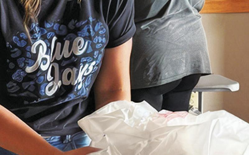 HAMBURGER STEAK plates were on hand at Sunday’s Snook Education Foundation’s “grab-and-go” lunch fundraiser.