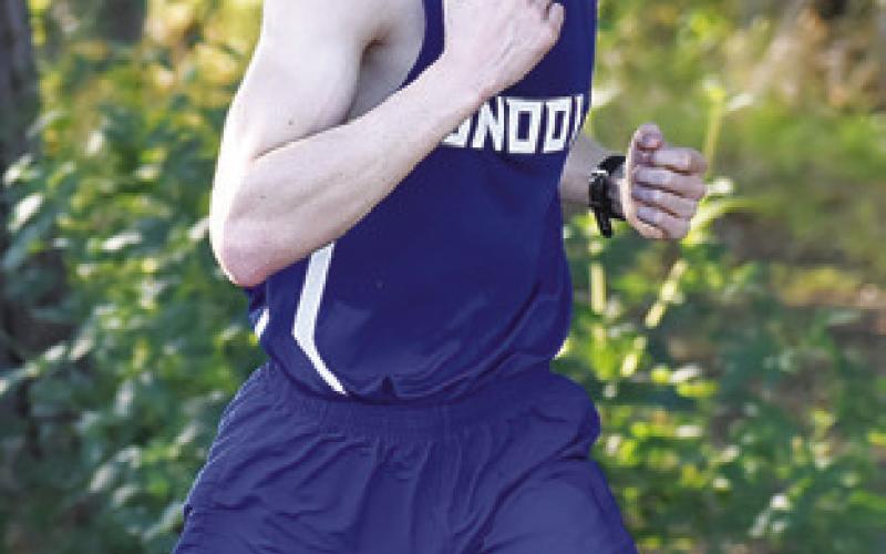 SNOOK’S ETHAN Janac placed fifth at last Saturday’s Caldwell Cross Country Invitational at Davidson Creek. Tribune photo by Roy Sanders