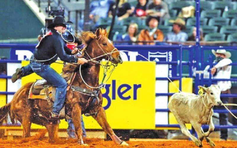 WESTYN HUGHES HAS QUALIFIED in Tie-Down Roping for the PRCA National Finals Rodeo (NFR) which will be held later this year in Las Vegas, Nevada. -- Photo courtesy of PRCA ProRodeo Photography