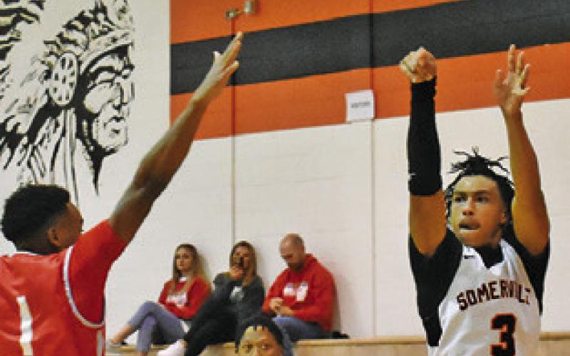 DAWUD MAJIED SHOOTS for Somerville against Bellville in the Yeguas’ victory.